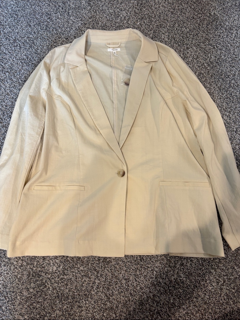 Maurices Cream Single-Button Women's Blazer